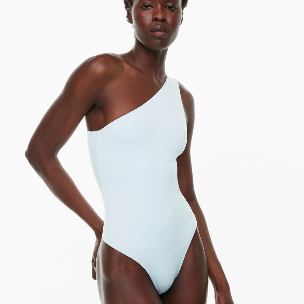 One-Shoulder White bodysuit